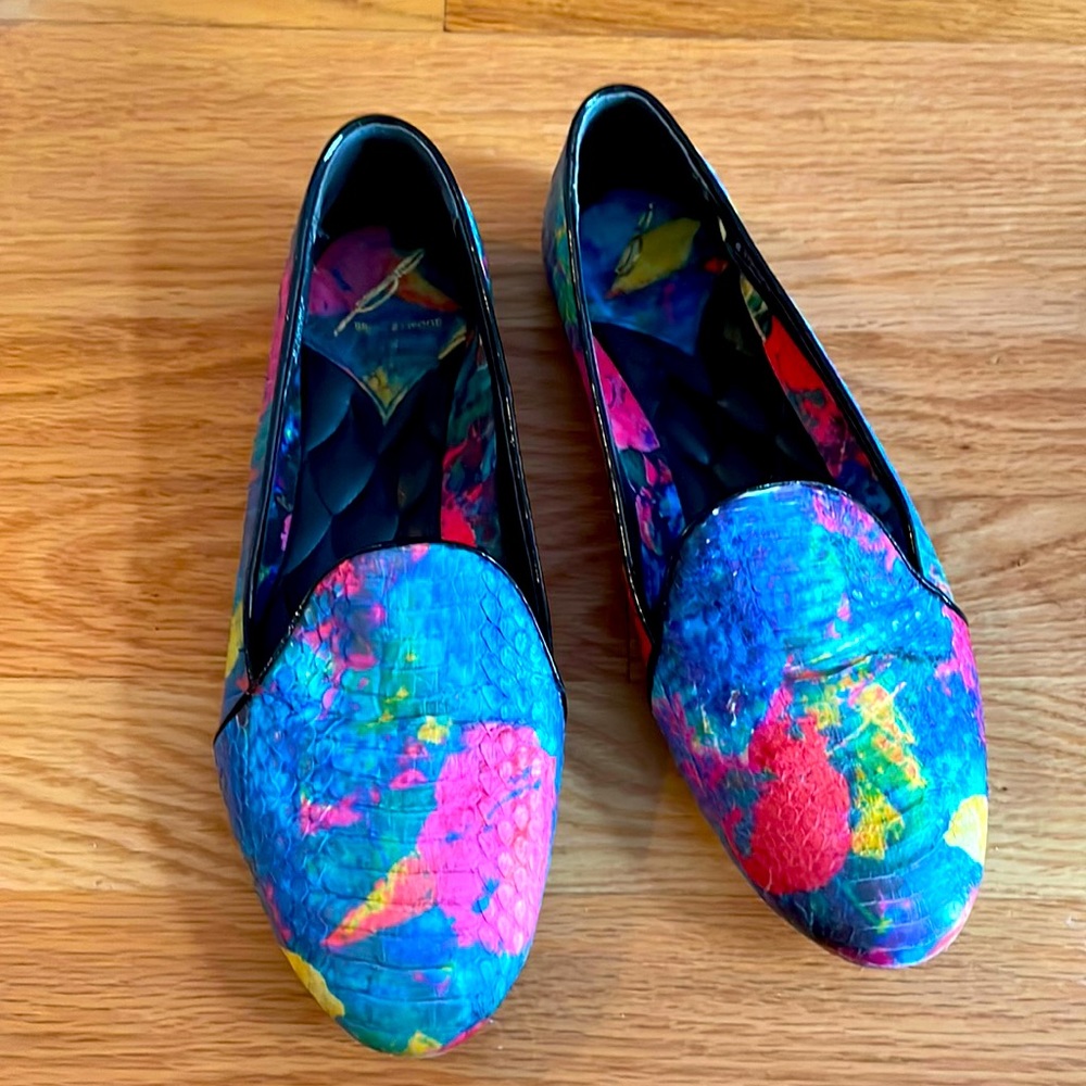 Brian Atwood Claudelle Snakeskin Loafer